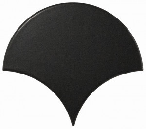 Плитка 10.6x12 scale fan black matt