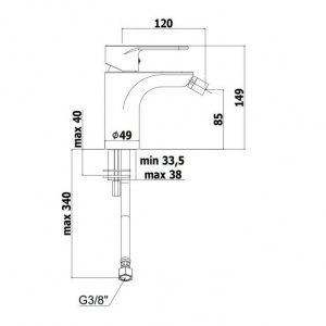 Змішувач для біде Paffoni Green без донного клапана, колір хром GR131CR