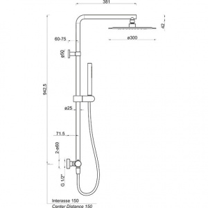 Душова система з термостатом Ponsi bncolctn01