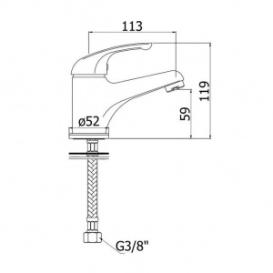 Змішувач для раковини Paffoni Apollo 3, без донного клапана APM3071CR