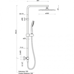 Душова система з термостатом Ponsi bncolctn03