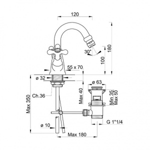 Змішувач для біде Viareggio Ponsi btviacbi22