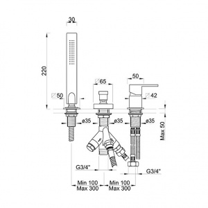 Змішувач врізний Ponsi btitrcva04