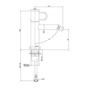 Змішувач для біде Paffoni Joker, без донного клапана, JK131CR