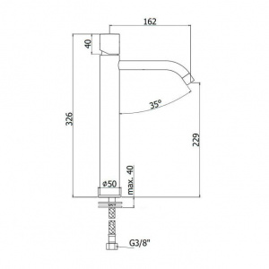 Змішувач для раковини Paffoni Light, без донного клапана LIGX081CR