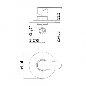 Змішувач для душу Paffoni Green, колір хром GR010CR