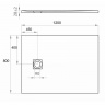Душовий піддон Ponsi 800x1200 штучний камінь колір бежевий