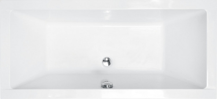 Ванна акрилова QUADRO SLIM 155х70 без ніг, без отворів під ручки, без ручок прямокутна