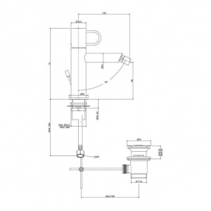 Змішувач для біде Paffoni Joker, з донним клапаном, JK135CR
