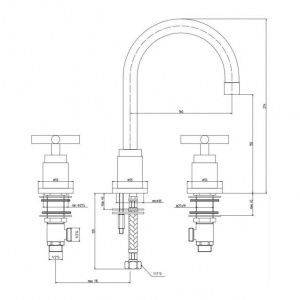 Змішувач для раковини Paffoni Quattro, без донного клапана QTV052CR
