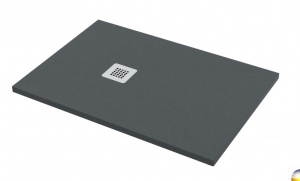 Душовий піддон Ponsi 800x1000 штучний камінь колір графітовий