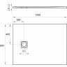Душовий піддон Ponsi 800x1000 штучний камінь колір графітовий