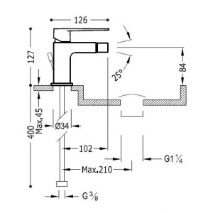 Змішувач для біде Tres Class 20512001 хром