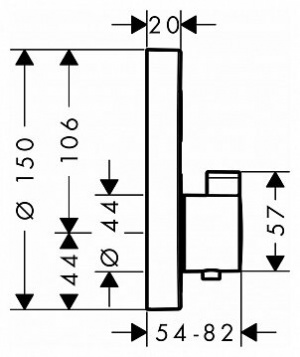 Змішувач Hansgrohe showerselect s 15744000 для душу