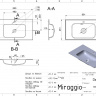 Умивальник DELLA 800 MIRASTONE GRAY