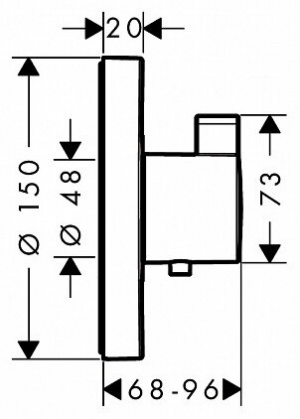 Змішувач Hansgrohe showerselect s highflow 15741000 для душу