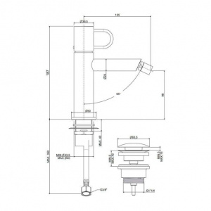 Змішувач для біде Paffoni Joker, з донним клапаном Clic-Clac, JK131KCR