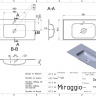Умивальник DELLA 900 MIRASTONE GRAY