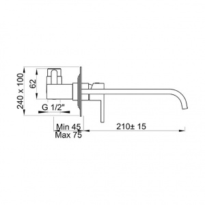 Змішувач для раковини прихованого монтажу Ponsi btitrcla20