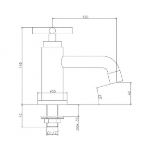 Змішувач для раковини Paffoni Quattro тільки для холодної води QTV090CR