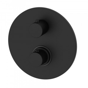 Змішувач для душу з термостатом Paffoni Light на 3 виходи, колір чорний LIQ019NO