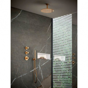 Термостат для душу/ванни Paffoni Modular Box, колір медове золото MDE018HG