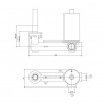 Смеситель для раковины настенный Paffoni Light, излив 178 мм. LIG105NKNSP70