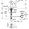 Смеситель для раковины Grohe Essence 24174AL1 графитовый однорычажный XL-Size