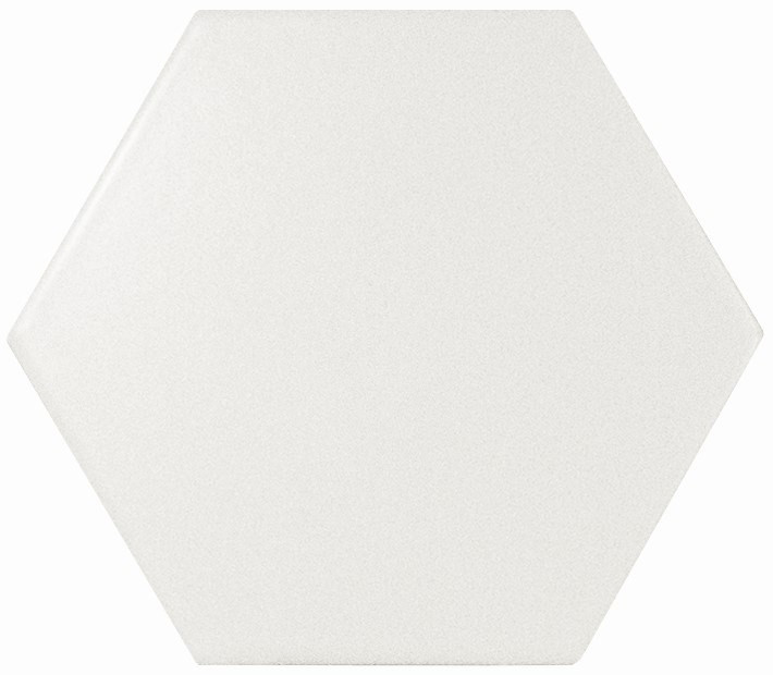 Плитка 10.7x12.4 scale hexagon white matt 21767