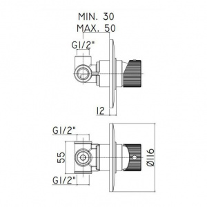 Змішувач для душу Paffoni Jo, колір хром JO010CR