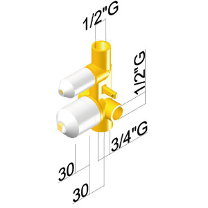 Внутрішня частина Ponsi (2 потоки) BTUNICIN04 universal box