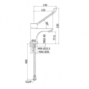 Змішувач для раковини Paffoni Red без донного клапана RED301CR