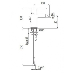 Змішувач для біде Tres Loft 20012001d хром