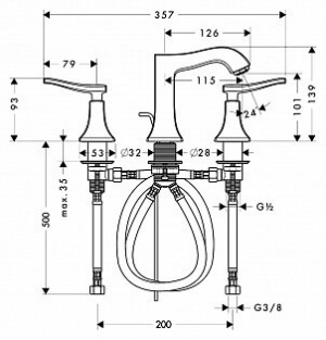 Змішувач для раковини Hansgrohe Metris Classic 31073000