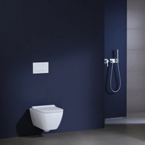 Унітаз підвісний Geberit Smyle Square Rimfree з кришкою soft close 500.685.01.1