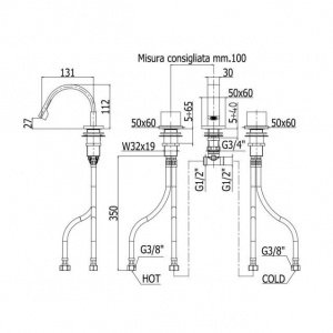 Змішувач для біде Paffoni Level-Lep, без донного клапана, LEP119CR