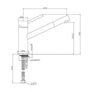 Змішувач для раковини Paffoni Birillo, без донного клапана BI081CR