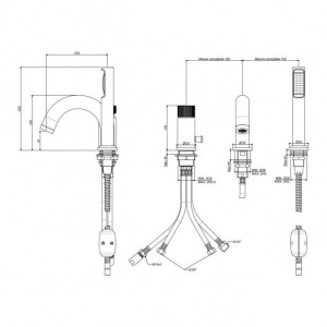 Змішувач на борт ванни Paffoni Jo, колір хром JO040LCR