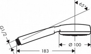 Душова лійка Hansgrohe Crometta 100 1jet 26825400