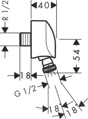 Шлангове підключення Hansgrohe Fixfit E 27505000