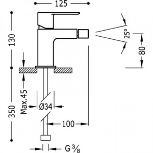 Змішувач для біде Tres Loft 20012001rod червоний хром