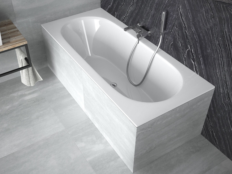 Ванна акрилова VITAE SLIM 180х80 (соло) без ніг - акрилова,  прямокутна