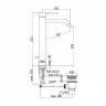 Смеситель для раковины высокий Paffoni Light, с донным клапаном LIG085ST