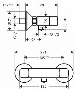 Змішувач Hansgrohe logis 71263000 для душу