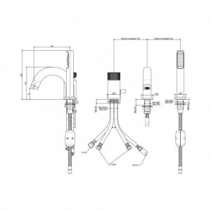 Змішувач на борт ванни зі збільшеним потоком Paffoni Jo, колір хром JO047CR