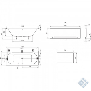 Ванна City 180x80 c920000000