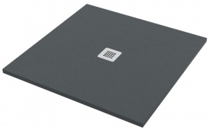 Душовий піддон Ponsi 1000x1000 штучний камінь, колір чорний