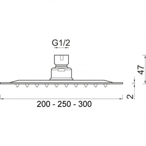 Верхній душ Ponsi BNSOFXSF28