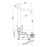 Смеситель для раковины высокий Paffoni Light, с донным клапаном LIGX085CR