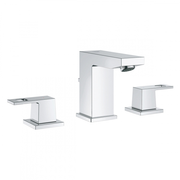 Смеситель для раковины Grohe Eurocube 20351000 хром на три отверстия двухвентильный S-Size